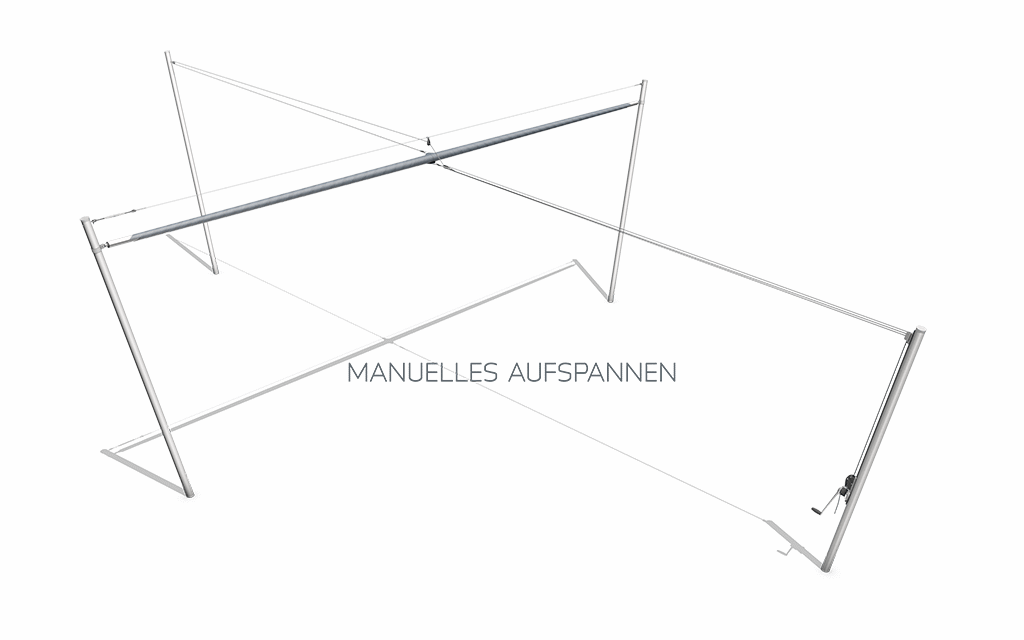 Animation eines Soliday Sonnensegel